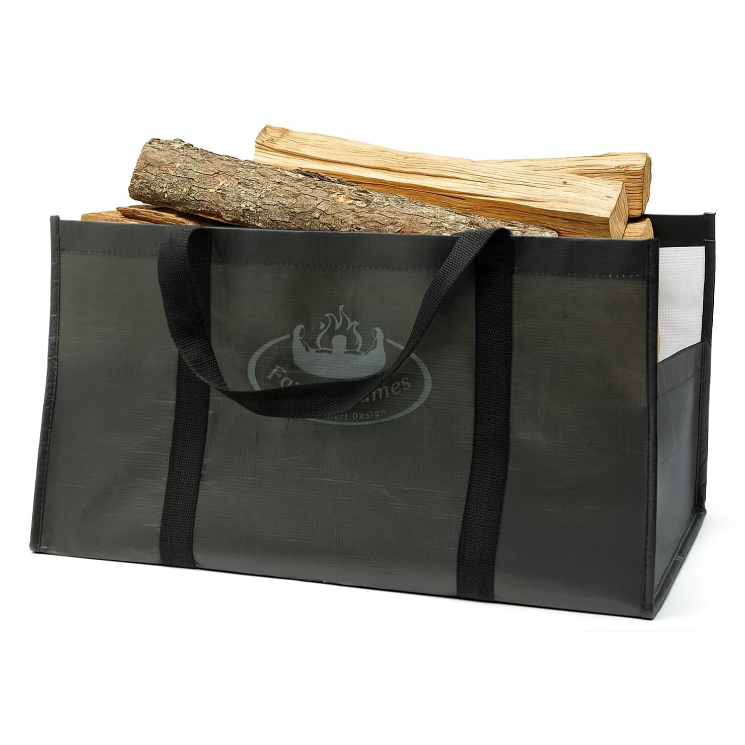 CKB LTD Large Firewood Carrier Bag, Multi-Purpose Heavy Duty Tote, Traditional Easy Carry for Fireplace Wood Stoves, Logs