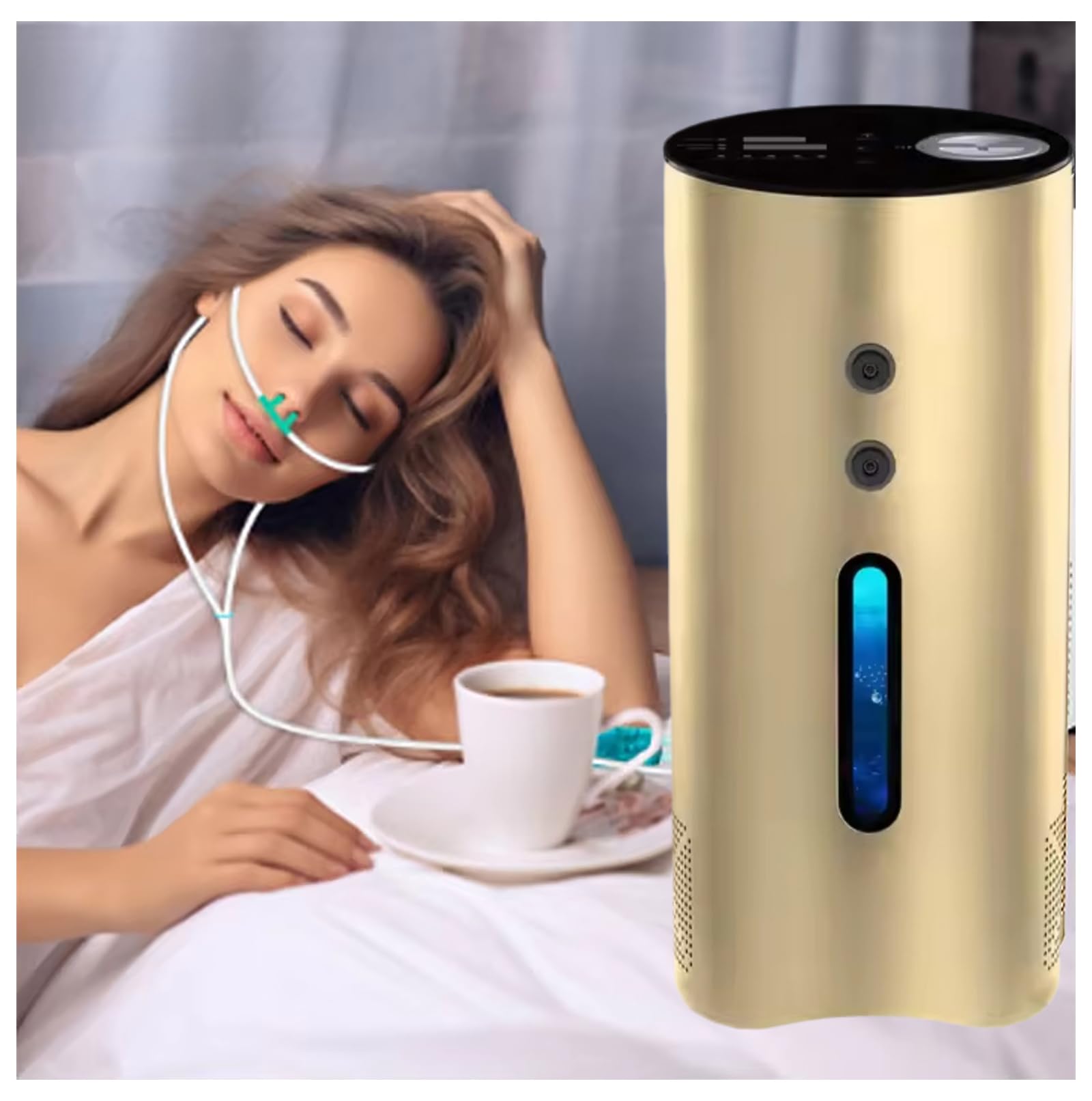 Máquina de inhalación de hidrógeno, generador H2 de doble puerto de alta pureza, ionizador de agua SPE para uso diario