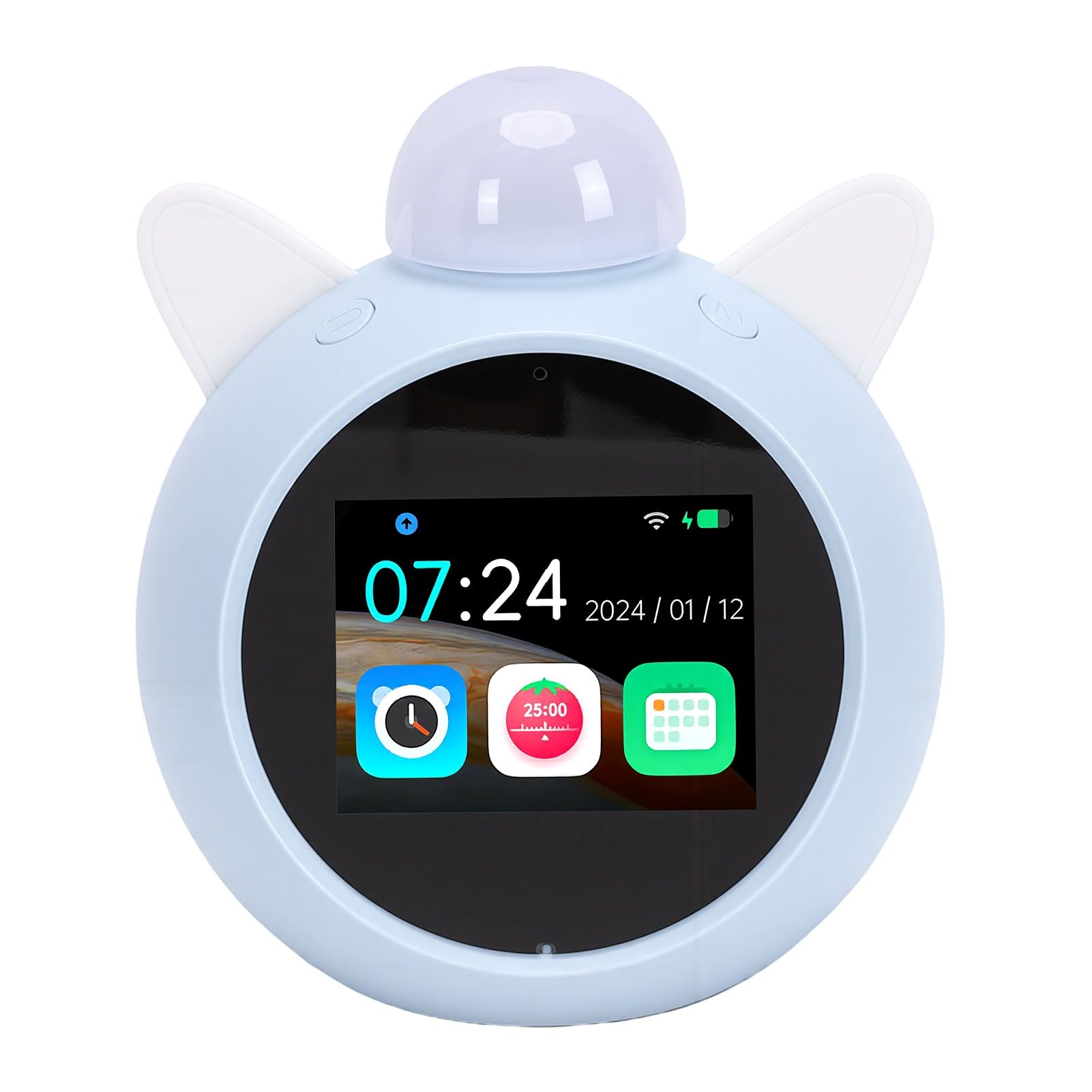 GOWENIC Sveglia Intelligente con Intelligenza Artificiale e Storie della Buonanotte |Touch Screen WiFi Luce Notturna Rumore Bianco per Aiutare a Dormire i Bambini