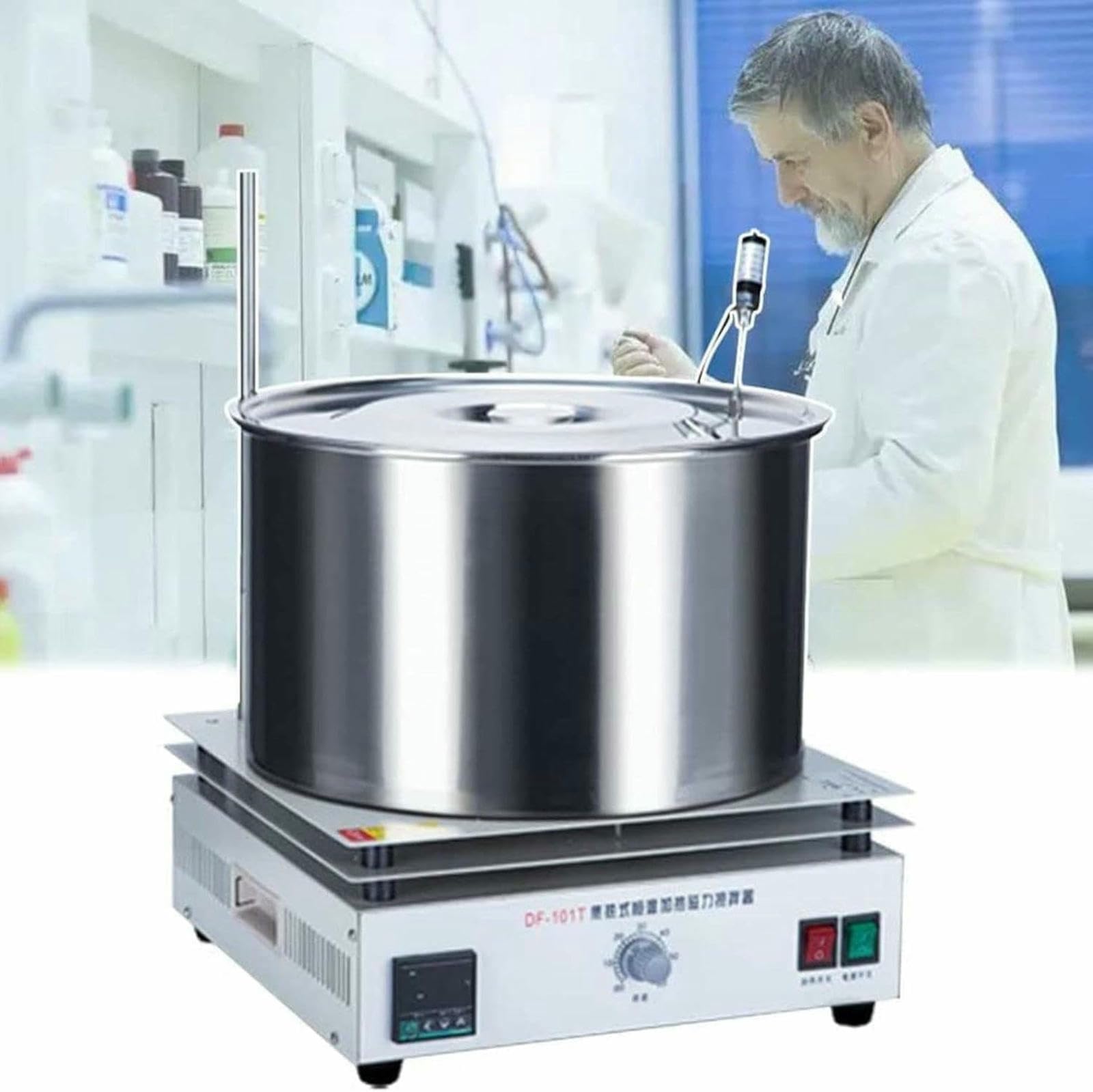 Agitateur magnétique numérique de laboratoire avec plaque chauffante céramique 5L à 15L