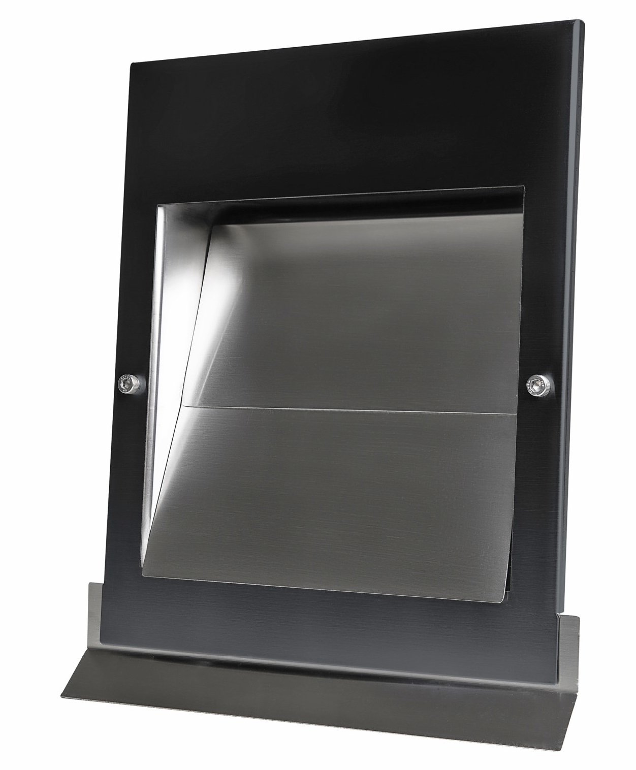 PANEIR Lüftungsgitter Edelstahl mit Rückstauklappe SIGMA DN 150 mm Schwarz RAL 7021