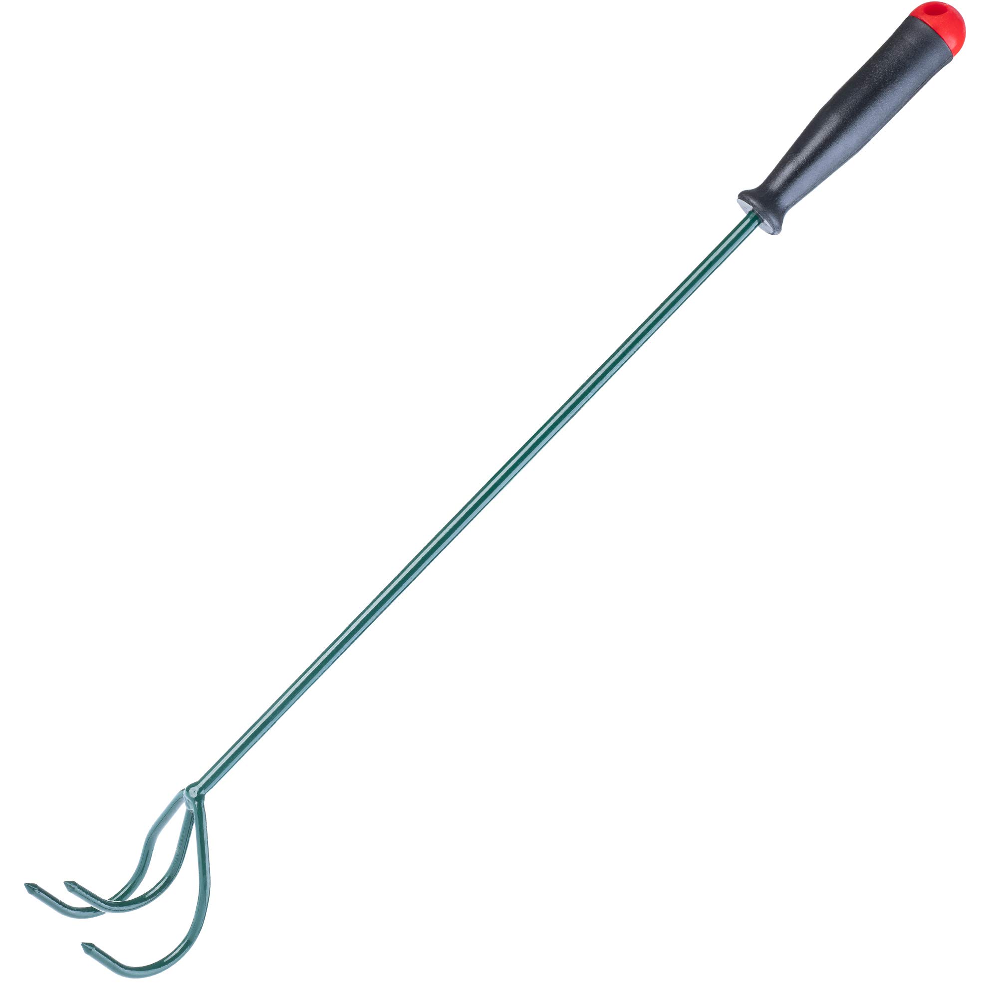 KADAX Grubber à 3 Dents Petit col de Fleurs avec Manche en métal Accessoire de Jardin pour serrer Le Sol, cultivateur de Jardin pour Jardin 60cm Vert