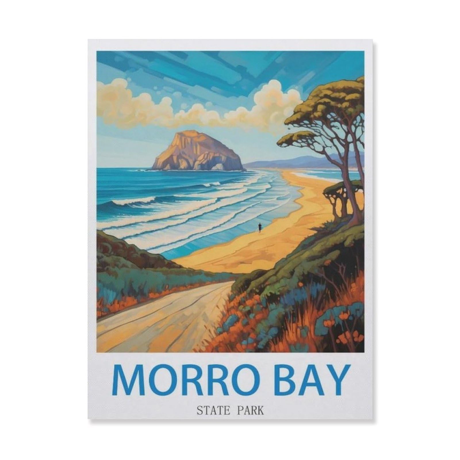 Morro Bay State Park，Tin Sign Vintage Retro Man Cave Bar Pub Shed Novelty Gift Aluminium Metal Tin Wall Décor Sign(15x30cm）6x12 inch-EI20