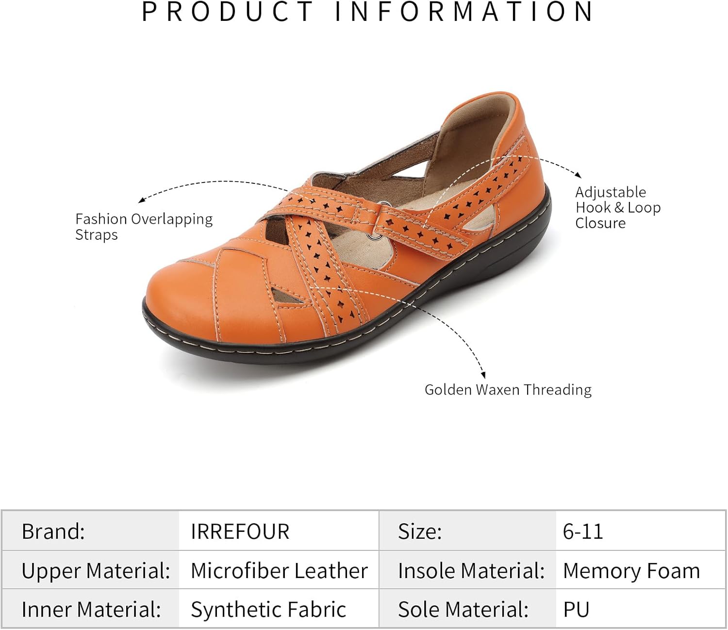 Irrefour Women's Classic Genuine Leather Casual Loafer Cute Slip-On Fashion Closed Toe Flat Sandal Comfy Work Sandal Everyday Walking Shoe - Image 4