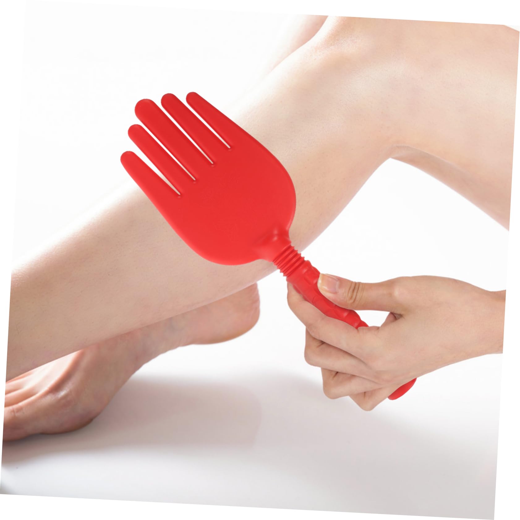CALLARON 4 Pezzi Massaggio a cinque dita portatile bob Spalla mano massaggiatore trattenuto strumento massaggiatore martello da massaggio manuale fornitura di massaggi Gel di silice rosso