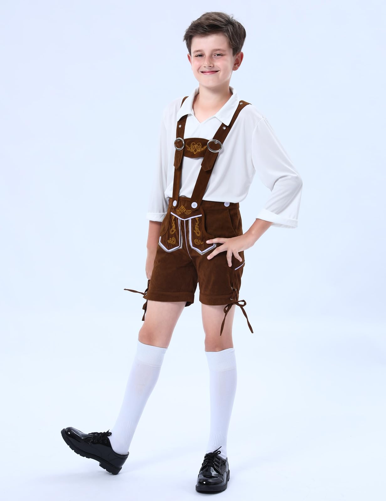 Short Salopette pour Garçons - Vêtements pour l'Oktoberfest - 5-12 Ans
