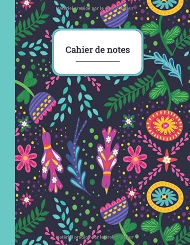 Cahier de notes: Grand formats floral A4 - 100 pages lignés - Journal intime, réflexion - Ecrivez vâ€¦ – Produktbild (Amazon)