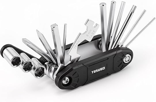 Bike Tool Kit 17-in-1, Compact Bike Multitool With Allen Wrench, Tire Levers, Portable Bike Repair Kit for MTB, Road Bike & E-Bike