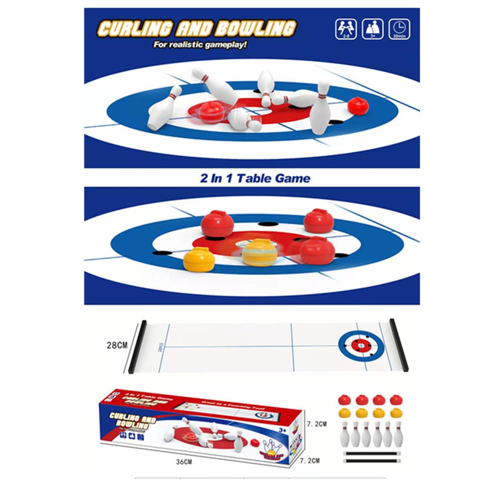 SAZ DEKOR Mini Curling Bowling Game Set Indoor Sports Game for Party Indoor for Family-picture-30