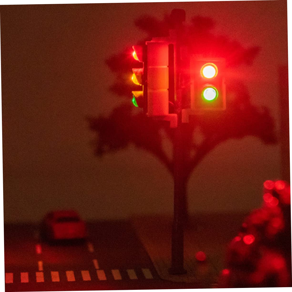 Angoily Micro Landscape Light Decor Mini Traffic Lamp Model Traffic Light for DIY