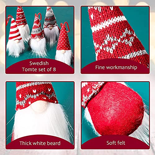 KAHEIGN 8Pcs Christmas Tree Hanging Gnomes - Image 2