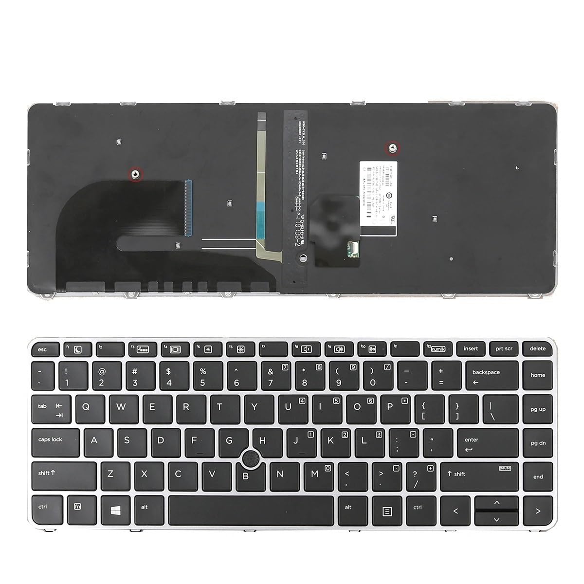 Clavier US rétroéclairé pour HP EliteBook 745 G3 en déplacement