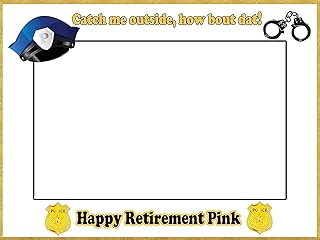 Custom Retirement Photo Booth Frame Prop - Size 36x24, 48x36; Personalized Police party, Retirement Selfie Frame, Police Party Job Retirement Photo Frame - Handmade DIY Party Supply Photo Booth Props
