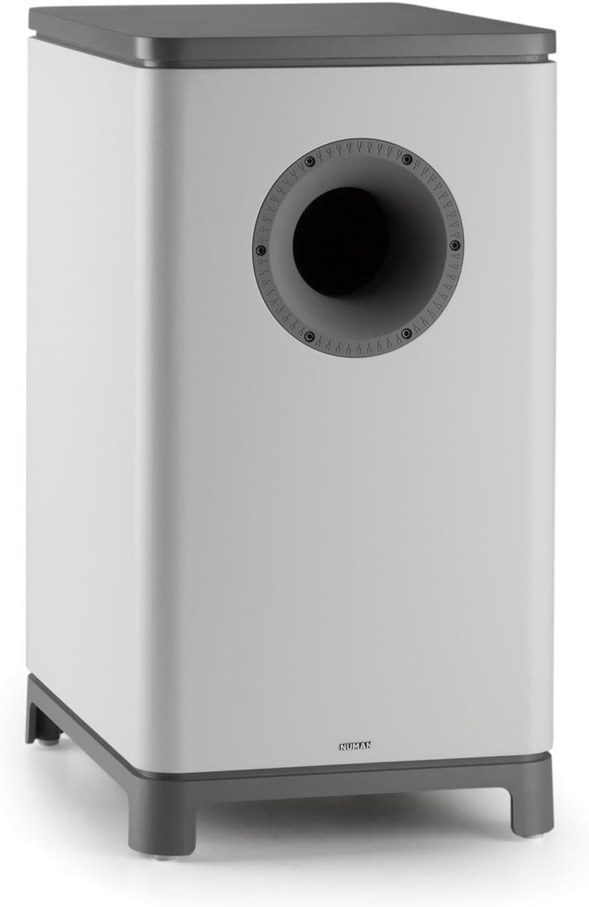 NUMAN Ambience Speaker - Home Cinema Loudspeaker, Harmoniously Matched Components, Cable Included, Stylish Design, White, Subwoofer