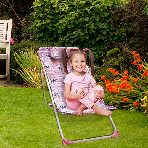 REPLOOD Silla mecedora para niño, plegable, para jardín, playa, 67 x 47 x 55 cm, 4 colores surtidos