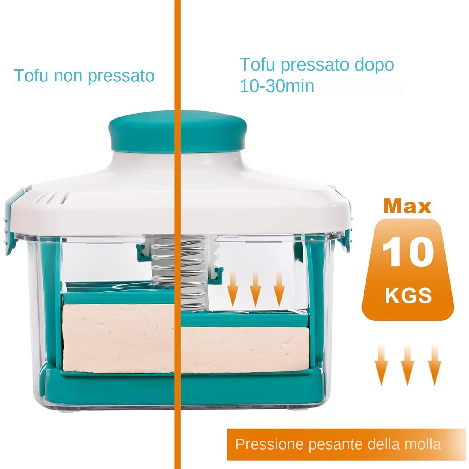 Generico Pressa per Lavabile in Lavastoviglie | Preparatore di Regolabile con Scolaggio - Utensili da Cucina per Paneer Yogurt Dolci Cibo Casalingo Preparazione Cucina