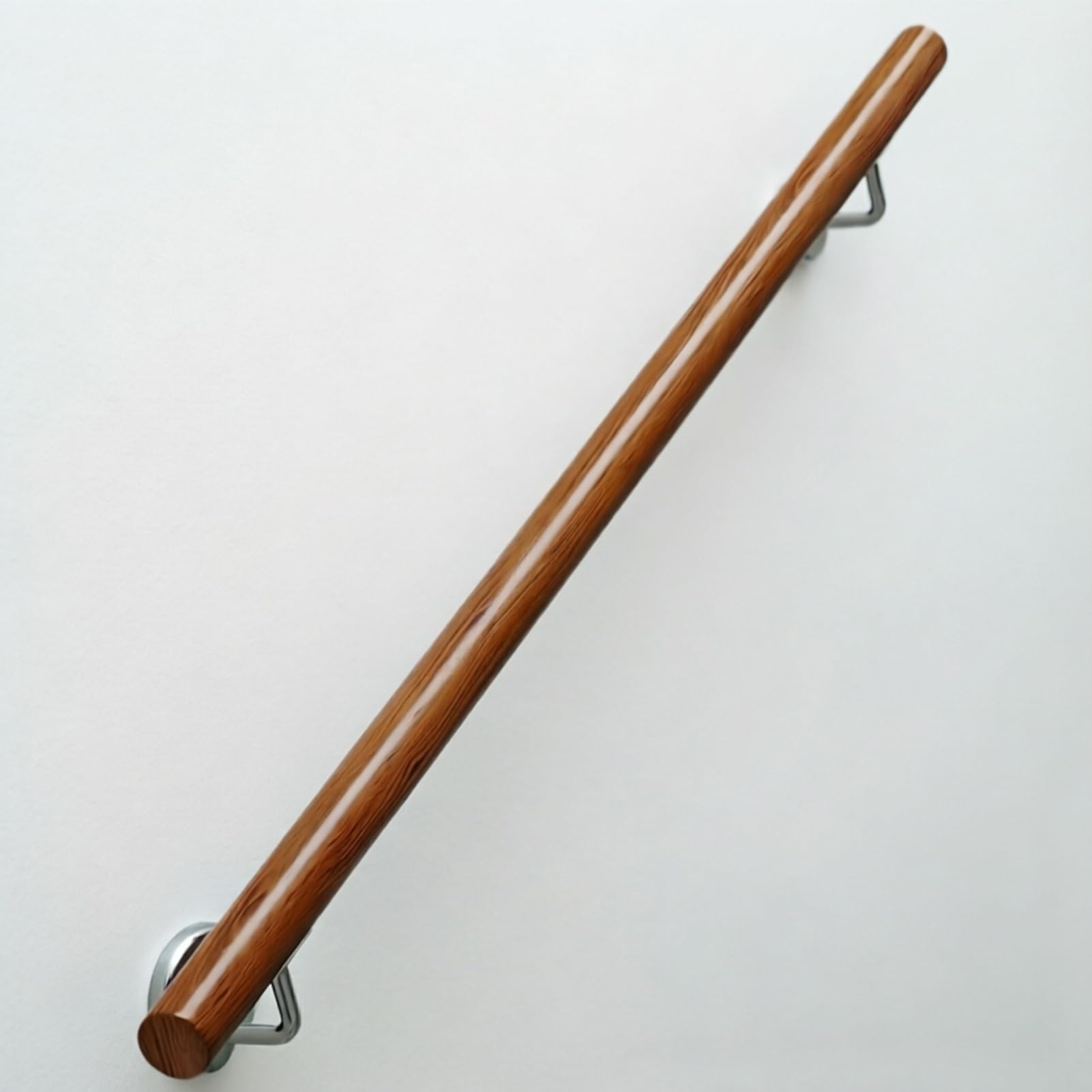 Wooden Stair Handrail - 1ft/1.6ft/2ft/2.6ft/3ft/3.3ft Wall Mount Safety Banister for Indoor & Outdoor Steps, Anti-Slip Grip(50cm/20in)