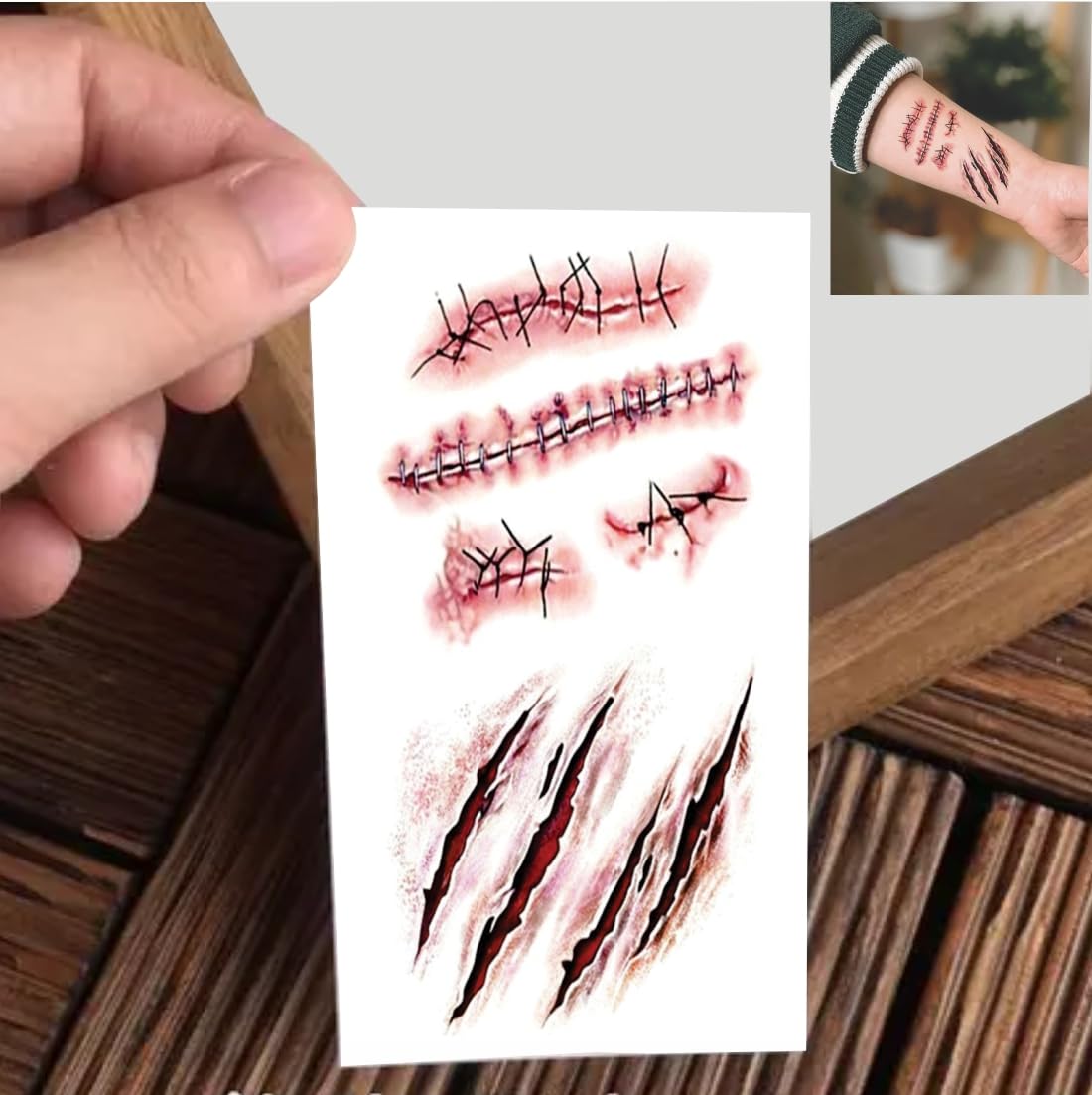 VANVATI Injury Spot With Scratch Temporary Tattoo Sticker For Male And Female Tattoo Sticker-picture-36