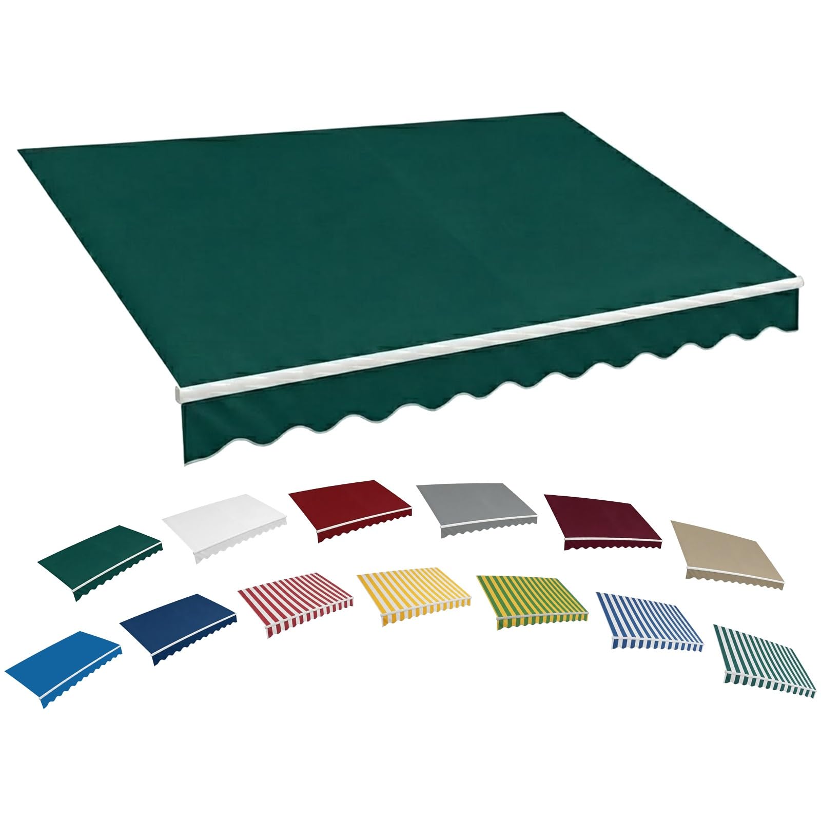 Heavy Duty Waterproof Awning Replacement Fabric for Garden, Fabric Only