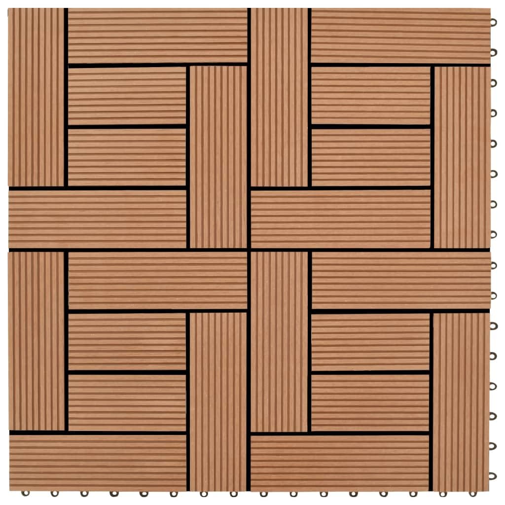 Materiały budowlane - 22 szt. płytki tarasowe 30 x 30 cm, 2 m2 WPC, czarne okucia