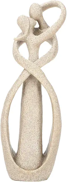Handmade Sandstone Kiss Lovers Couple Statue - Liefde Beeldjes