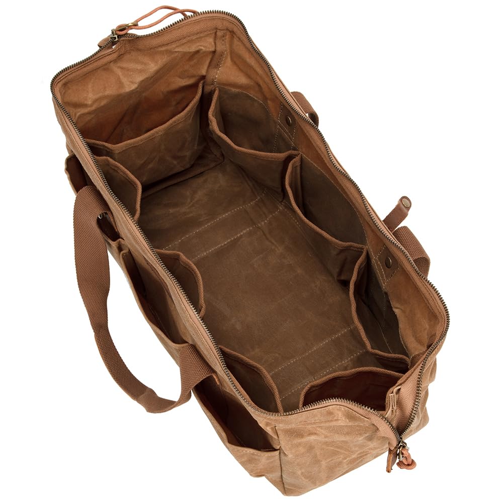 Bolsa de herramientas resistente de 18 pulgadas con 12 bolsillos, organizador de herramientas grande con cremallera, caja de herramientas vacía portátil para mecánicos, electricistas, bricolaje, mango