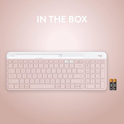 Miniatura 10 de Logitech K585 Teclado inalámbrico delgado multidispositivo, base incorporada para dispositivo; para laptop, tableta, escritorio, teléfono