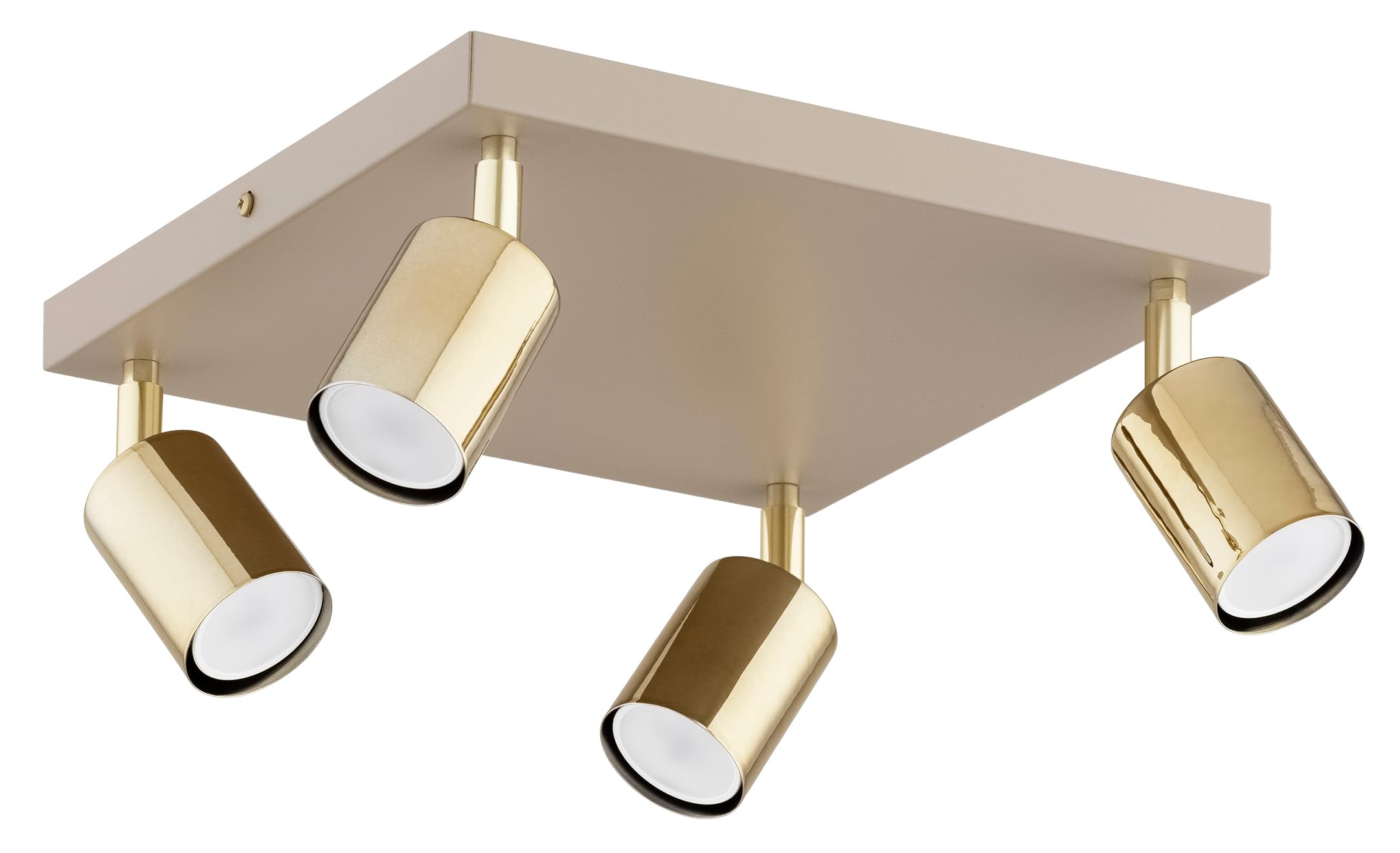 KAR LIGHTING Deckenstrahler GU10 – schwenkbare Deckenlampe & LED Spotleuchte aus Metall – 1 bis 4-flammig – in Weiß, Beige oder Schwarz – rund, eckig oder länglich – für Wohnzimmer, Küche, Flur