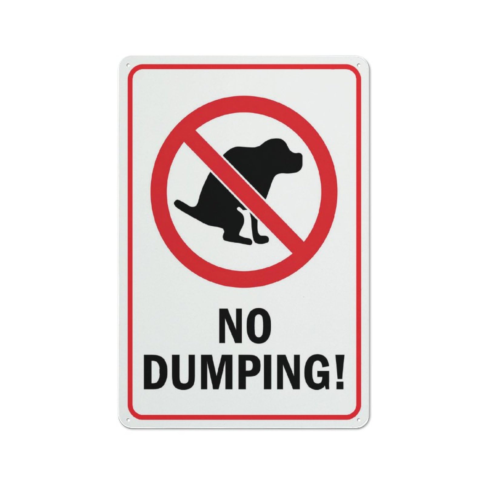 No Dumping Sign 12”X8” Metal Signs Aluminum Sign Pre-Drilled Holes For Easy Mounting Indoor Or Outdoor Use For Fence Door Or Gate
