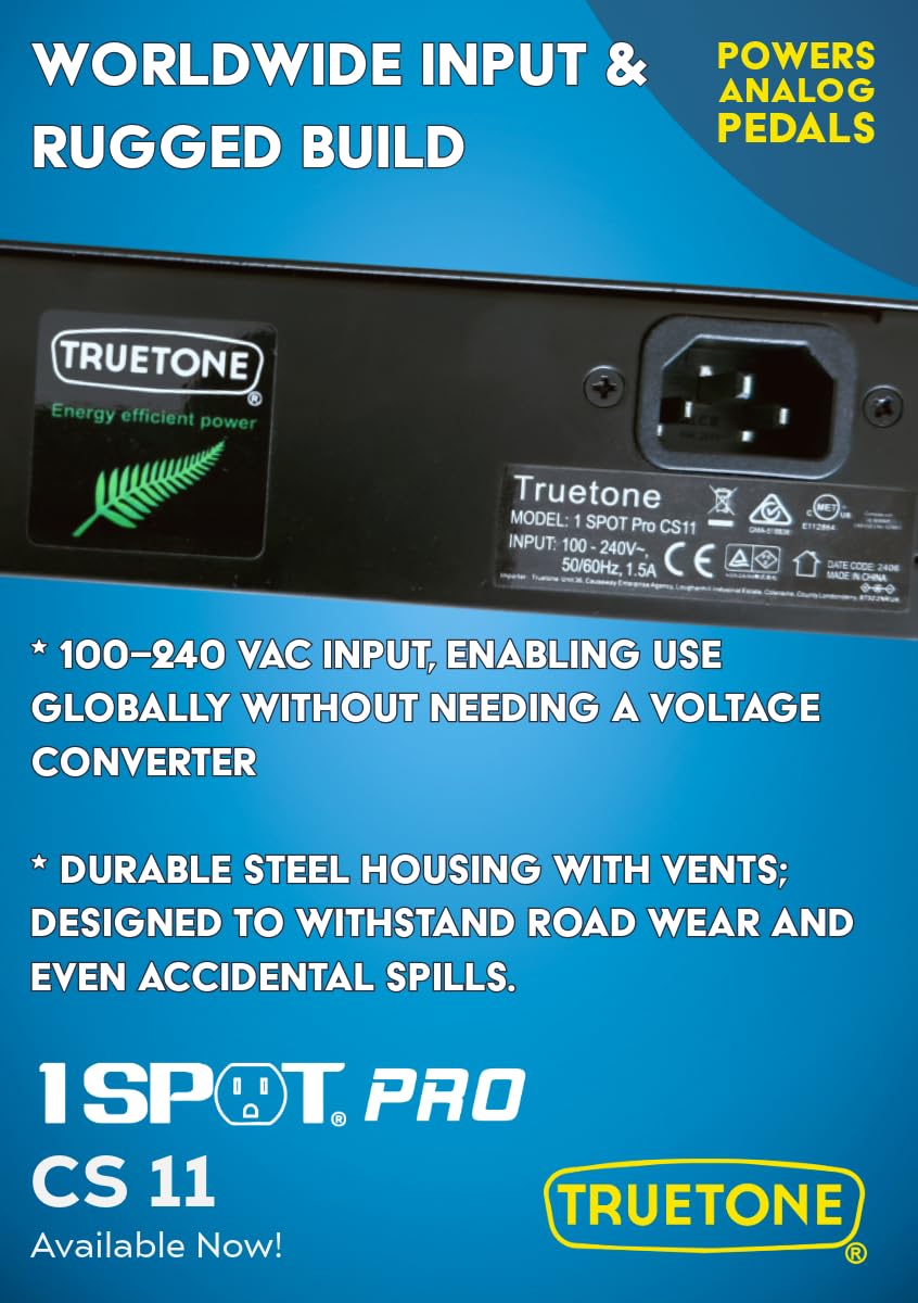 1 SPOT Pro CS11 erweiterbares Gitarrenpedal-Netzteil | 11 isolierte Ausgänge, 9 V, 12 V, 18 V, Studio-Leistung für Ihr Pedalboard