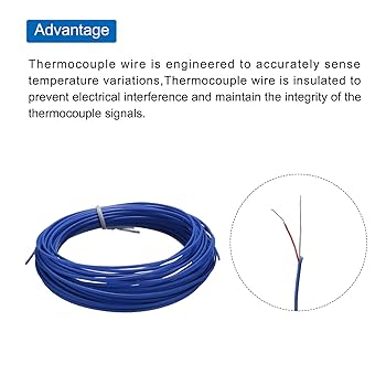 熱電対　10φ×210mm Amazon | uxcell AW G 24 K型 2x0.3 熱電対ワイヤー ブレード