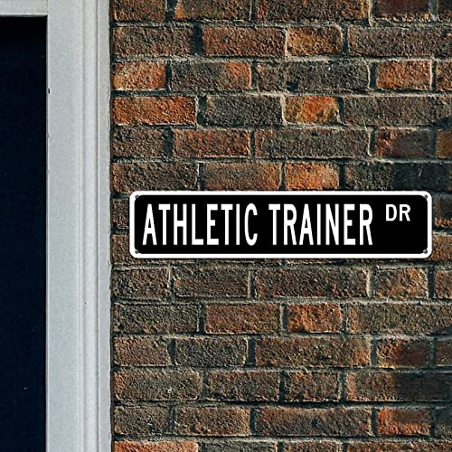 Athletic Trainer Metal Plaque Tin Sign Custom Street Sign Athletic Trainer Gift Home Wall Decorative Signs Athletic Trainer Decor Profession Signs Quality Metal Sign For Living Room Bedroom Workshop #TOP4