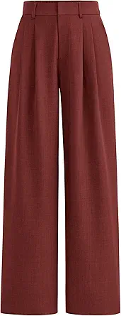 PRETTYGARDEN Women's Summer Elastic High Waisted Work Pants Straight Leg Dressy Business Casual Trousers Slacks Pockets