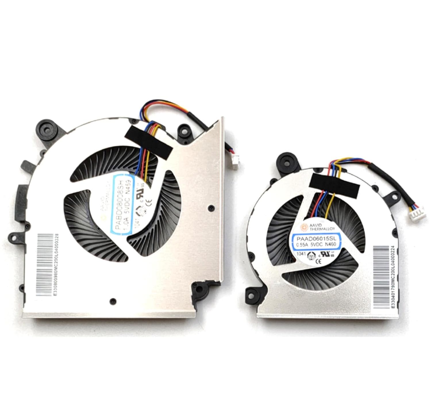 Fleshy Leaf Replacement CPU + GPU Cooling Fan for MSI Katana GF76 Pulse GL76 MS-17L1 GF66 11UC Pulse GL66 11UEK MS-1581 DC5V Series PABD08008SH-N459 PAAD06015SL-N460