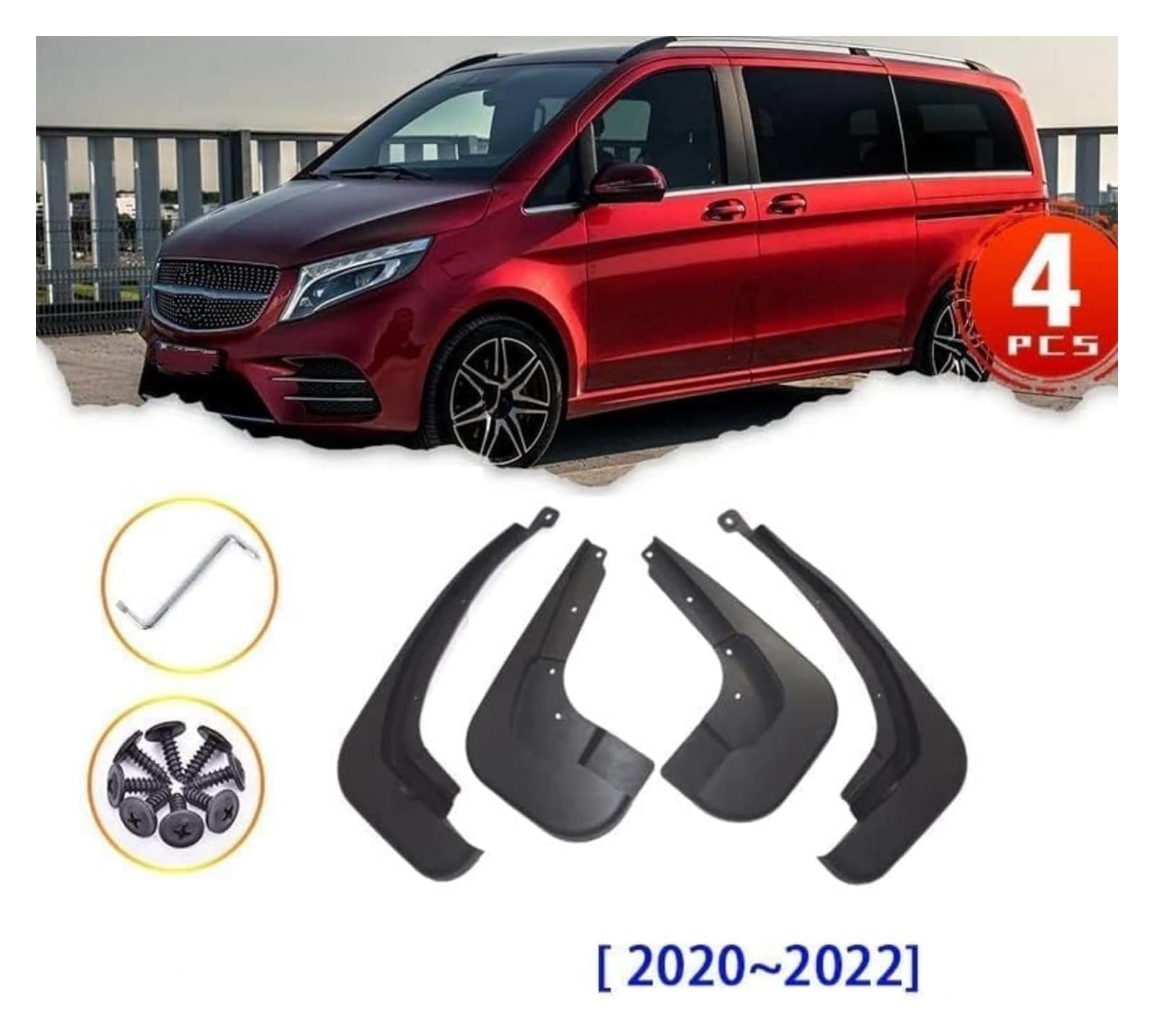 Per Benz Per Vito W447 Classe V 447 2020 2021 2022 4X Facelift Paraspruzzi Parafango Anteriore Posteriore Auto Parafanghi Anteriori E Posteriori
