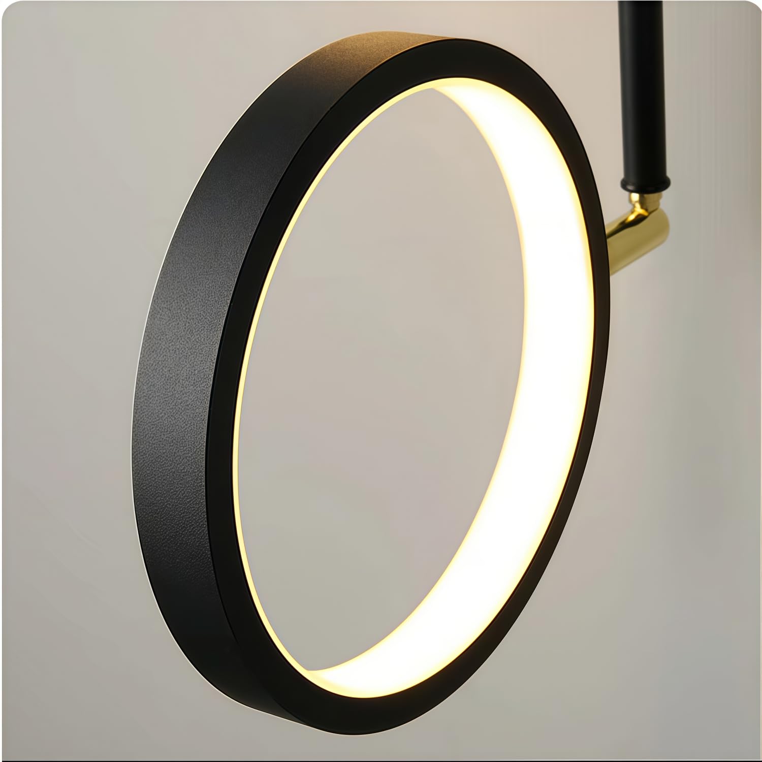 LED Wandbeleuchtung Energieeinsparung Effizientes Nachtlicht Moderne Einfachheit (Black, Black)