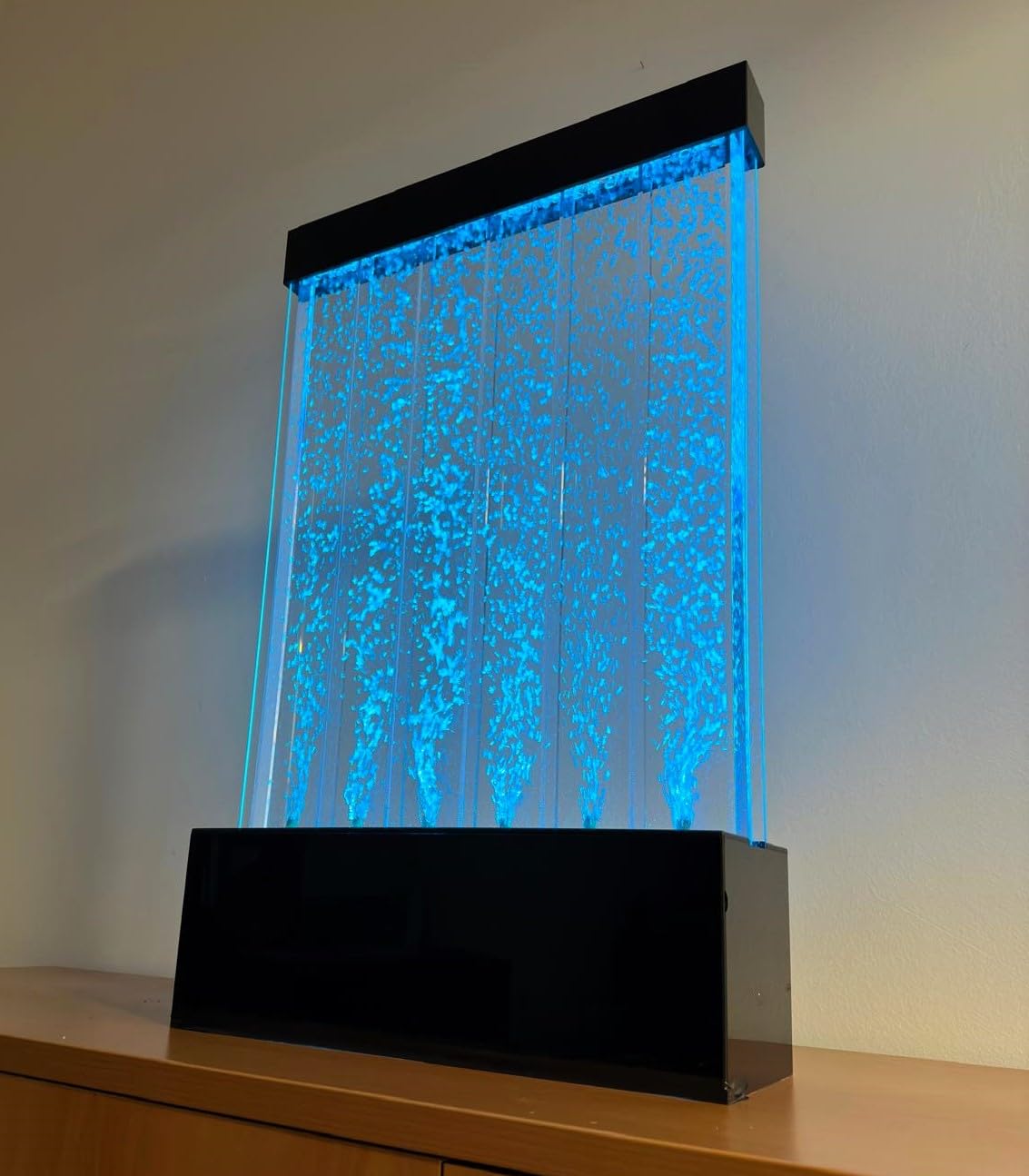 Muro Di Bolle Parete di Plexiglass Con Led Fontana Da Interno Design Colorata Arredo Casa