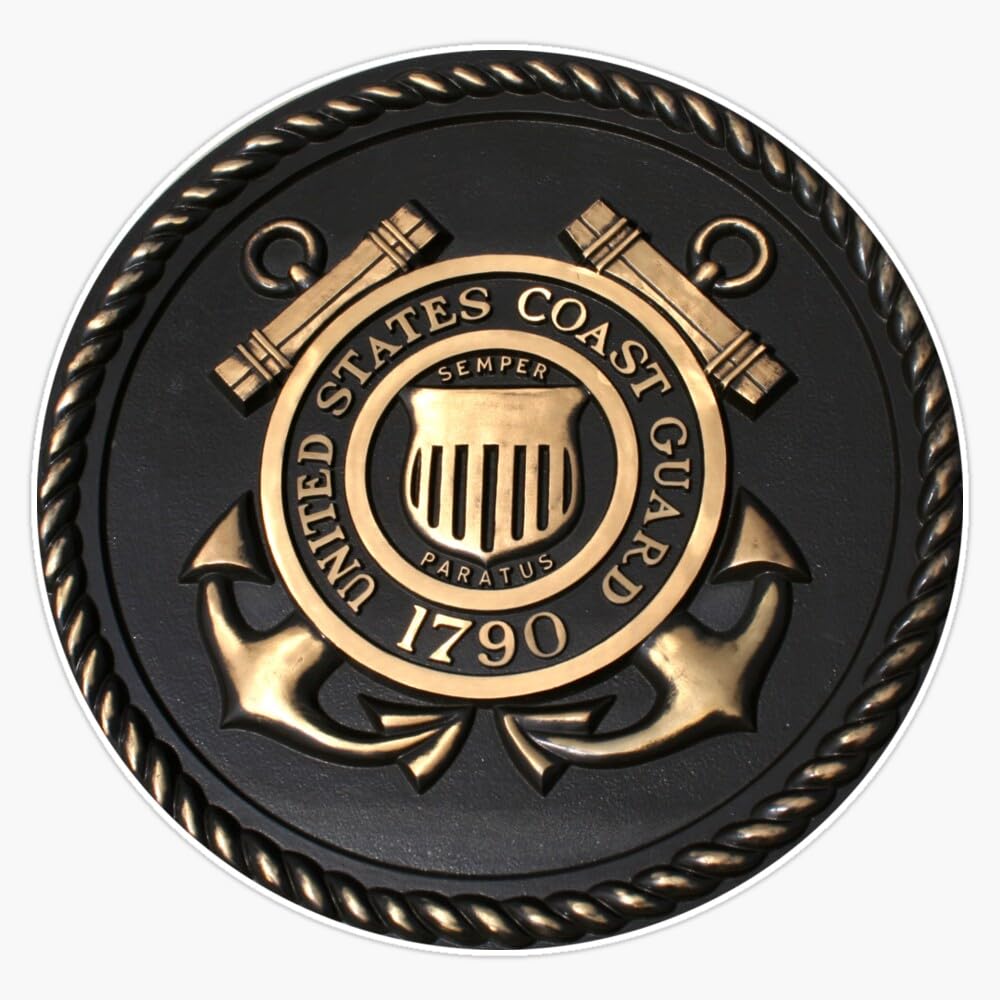 US Coast Guard Emblem Window Bumper Sticker Decal 5"