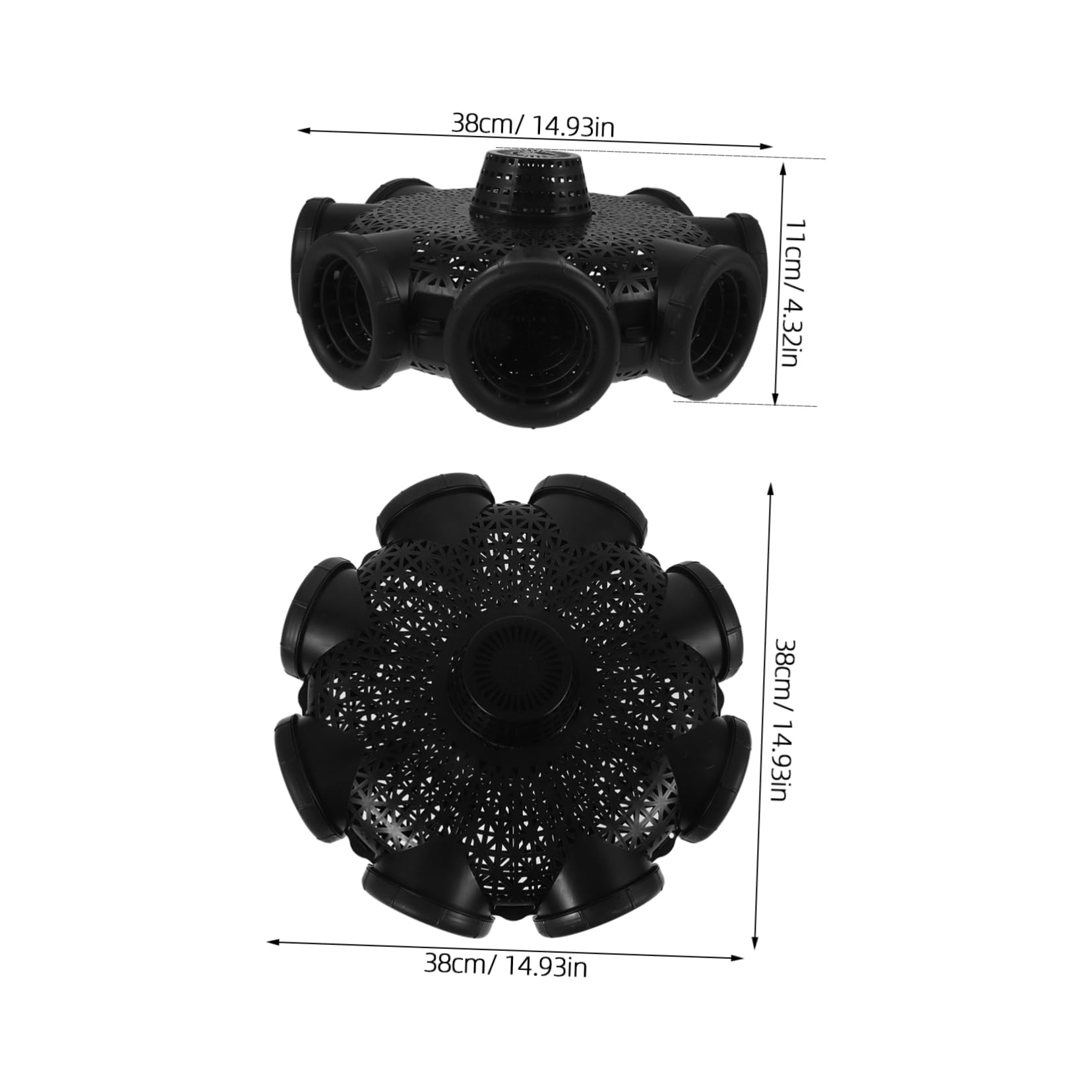 Happyyami Fishing Lure Storage Basket Durable Plastic Fishing Bait with Openings Lightweight and Portable for Carp Feeding and Bait Storage