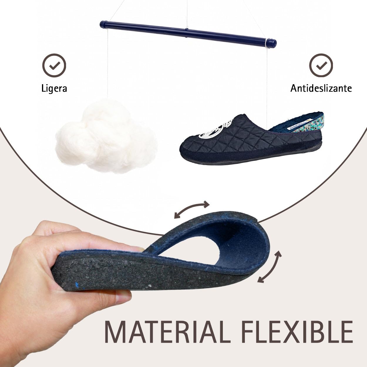 MARPEN SLIPPERS, Zapatillas de casa Real Madrid CF Oficiales Temporada 24/25 Acolchadas para Hombre o Mujer, Suela Caucho Diseño Fútbol