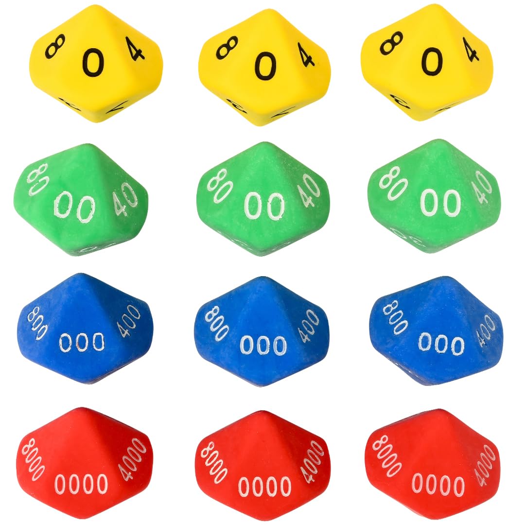LEARNING ADVANTAGEPlace Value Dice | 10 Sided | Pack of 12 | Place Value Toys for Kids | Early Math Manipulative