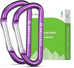 Brotree Karabiner Klein Karabinerhaken mit Schlüsselanhänger für Camping, Schlüssel, Rucksack - 6cm D Ring