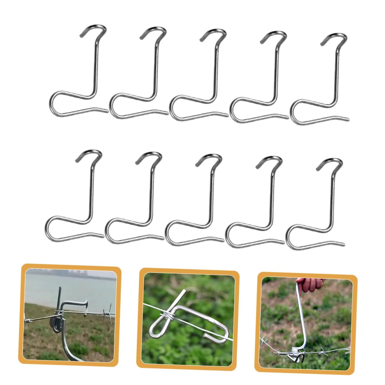 Kisangel 30piezas Tensor De Alambre para Cercas Ajustador De Alambre De Inoxidable Herramienta De Tensión para Vallas Metálicas Compacto y Ligero para Mantenimiento De Jardines y Granjas