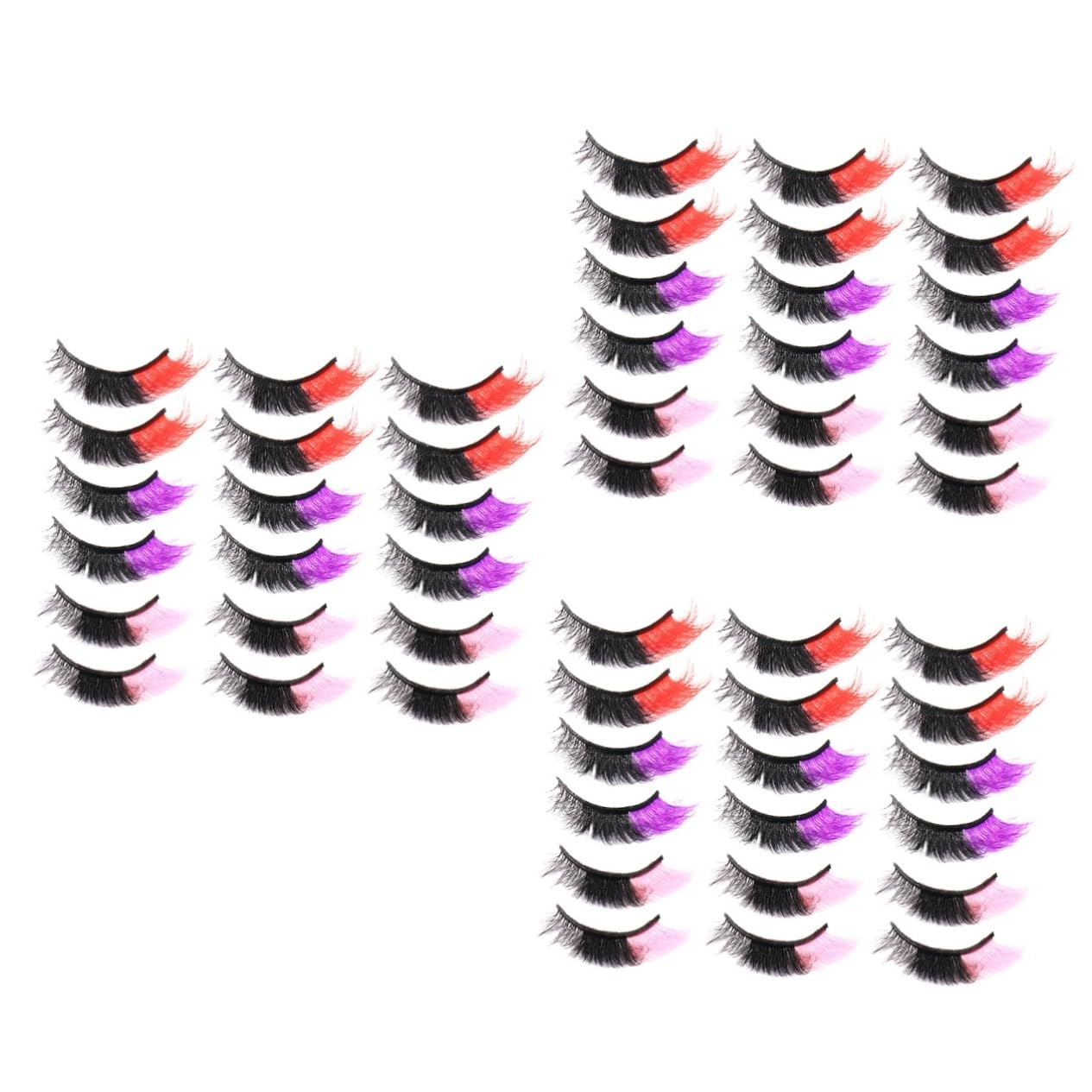 FRCOLOR 3 Set Di Ciglia Finte Soffici Per Donne Ciglia Finte Per Cosplay Trucco Design A Forma Di Occhio Di Gatto Per Festival Di Halloween 9 Paia*3