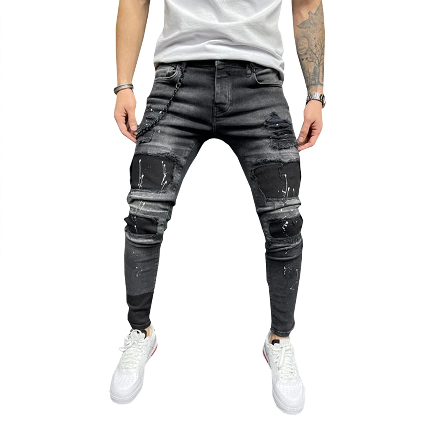 ★限定出品★ TENDERLOIN ダメージ フーバー デニム パンツ 32 M TENDERLOIN テンダーロイン T-RIDERS E DAMAGE 5ポケット