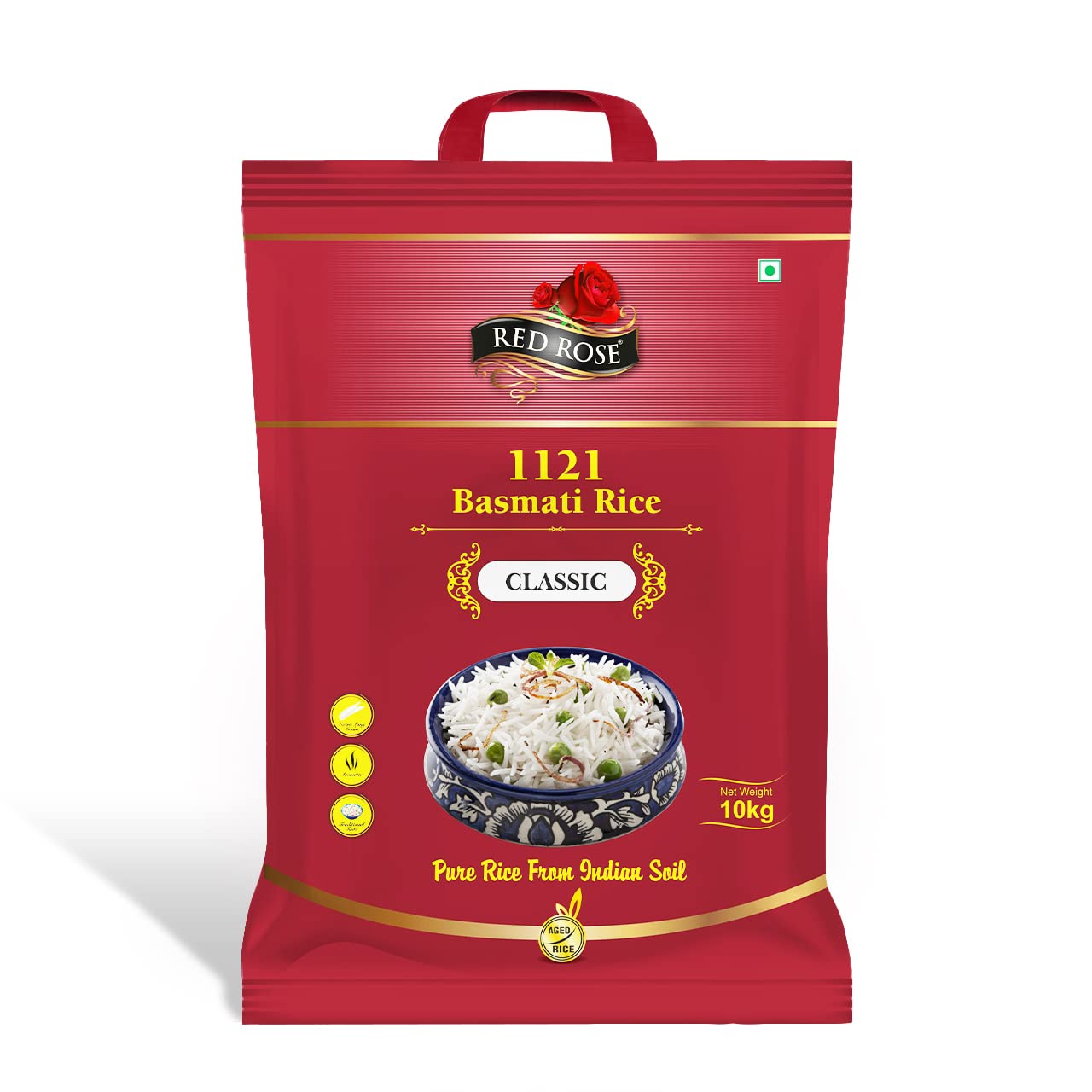 Red Rose Classic Basmati Rice, Perfectly Aged, Rich Aroma, Best Indian Basmati Rice, 10 Kg (B09V84NHJF) Amazon Price History, Amazon Price Tracker