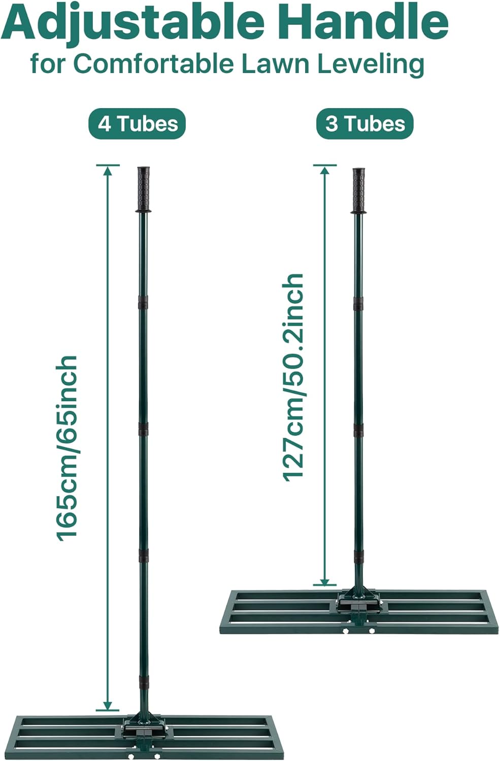 Lawn Leveling Rake 30"x10", Yard Leveling Rake with Wall-Mount Hook, Heavy-Duty Ground Leveler for Soil, Sand, Topsoil, Compost & Fertilizer