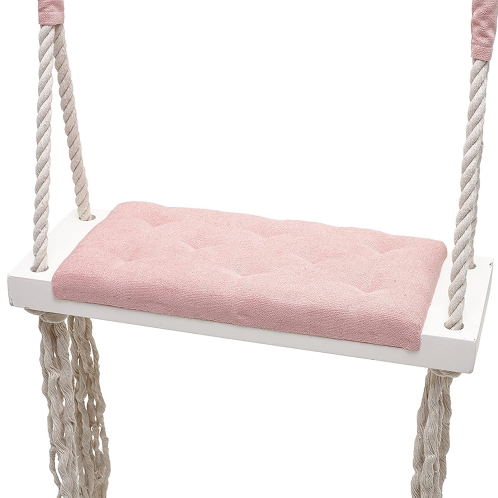 Camping Swing, Child Swing, Kid Hanging Set, Rocking Seat With Cushion, Solid Wood Child Swing Chair, Hanging Basket, Indoor Creative, Hemp Rope Playground Leisure, House Portable Toy