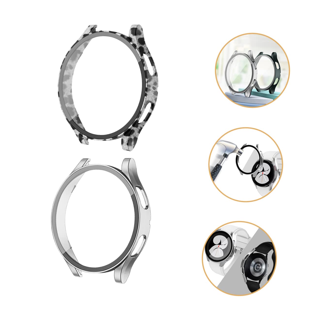 Artibetter 10pièces Coque De Écran Rigide pour Montre Compatible avec Watch Design Anti-Rayures Et Complète Léopard