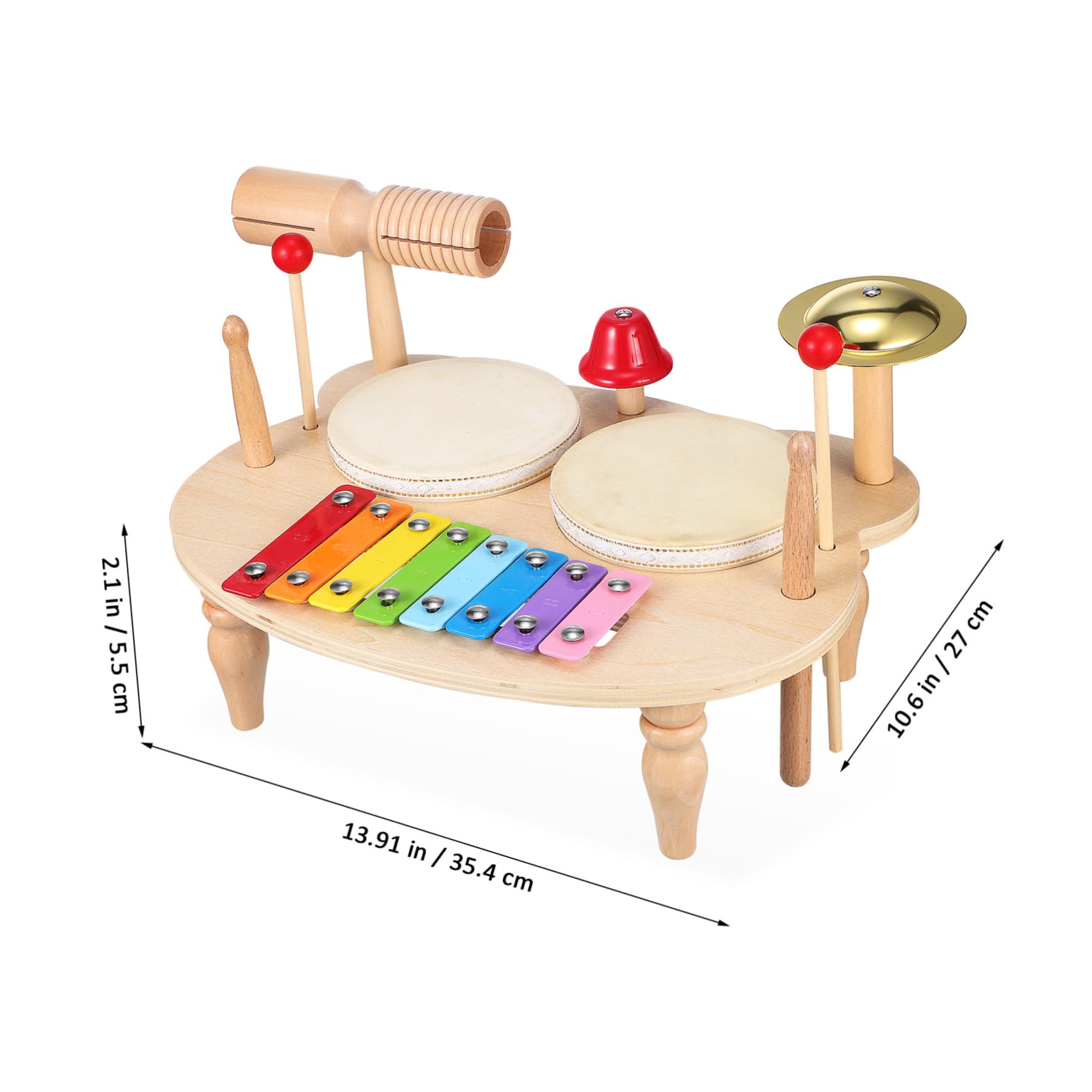 Strumento a Percussione in Legno, Kit Educativo Musicale per Bimbi | Timbro Chiaro, Effetti Ricchi, Design Adorabile e Colorato, Idea Regalo Musicale per Piccolo